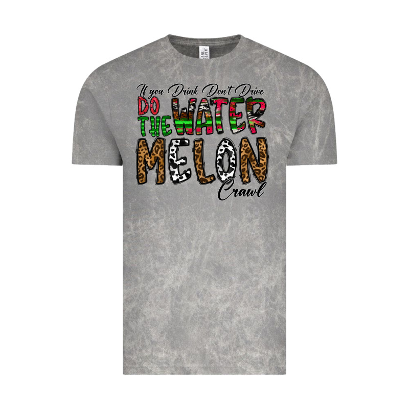 If You Drink Don't Drive Do The Watermelon Crawl Vintage Tee by CowhideDigitalArt | Teevron