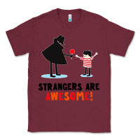 Burgundy strangers are awesome Classic Tee - artisFamous