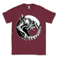 Burgundy xenomorph Classic Tee - artisFamous
