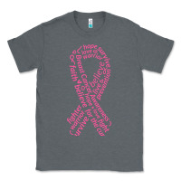 Charcoal Heather Pink Ribbon Classic Tee - artisFamous