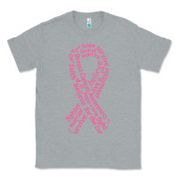 Heather Grey Pink Ribbon Classic Tee - artisFamous