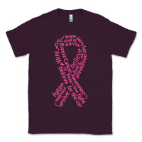 Plum Pink Ribbon Classic Tee - artisFamous