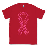 Red Pink Ribbon Classic Tee - artisFamous