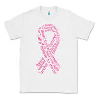 White Pink Ribbon Classic Tee - artisFamous