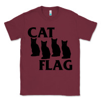 Burgundy cat flag Classic Tee - artisFamous