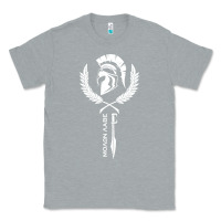 Heather Grey sparta krieger fitness   molon labe Classic Tee - artisFamous