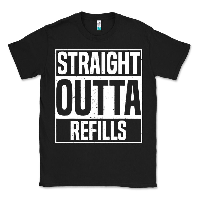 Straight Outta Refills Funny Pharmacy Technician Pharmacist Classic Tee by artisFamous | Teevron