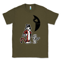 Army Green hobbes and calvin Classic Tee - artisFamous