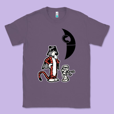 Hobbes And Calvin Classic Tee Designed By Artisfamous