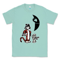Seafoam hobbes and calvin Classic Tee - artisFamous