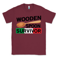 Burgundy funny wooden spoon survivor Classic Tee - artisFamous