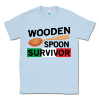 Dusty Blue funny wooden spoon survivor Classic Tee - artisFamous
