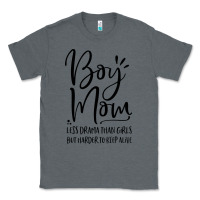 Charcoal Heather boy mom less drama than girls but harder to Classic Tee - artisFamous