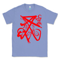 Colony Blue lucifer calligraphy 2 Classic Tee - artisFamous