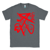 Charcoal Heather lucifer calligraphy 2 Classic Tee - artisFamous