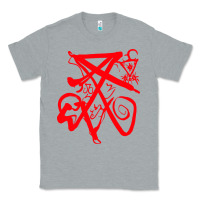 Heather Grey lucifer calligraphy 2 Classic Tee - artisFamous