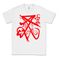 White lucifer calligraphy 2 Classic Tee - artisFamous