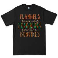 Black flannels hayrides pumpkins bonfires Premium Tee - CowhideDigitalArt