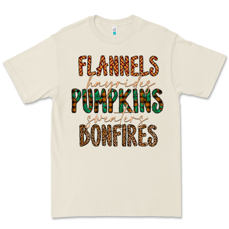 Flannels Hayrides Pumpkins Bonfires Premium Tee by CowhideDigitalArt | Teevron