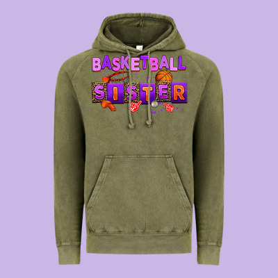 Basketball Sıster Vintage Hoodie Designed By Adodesignshop