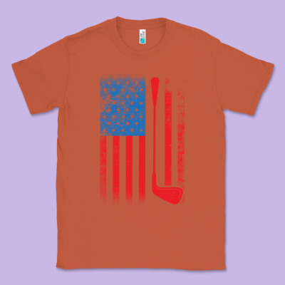 Golf With Usa Flag Classic Tee Designed By Artisfamous