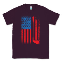 Plum Golf with USA Flag Classic Tee - artisFamous