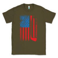 Army Green Golf with USA Flag Classic Tee - artisFamous