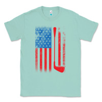 Seafoam Golf with USA Flag Classic Tee - artisFamous