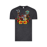 Vintage Black farm life chicken Vintage Tee - SublimationCraftShop
