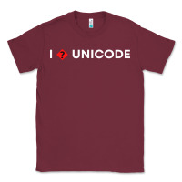 Burgundy i � unicode Classic Tee - artisFamous