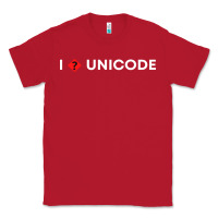 Red i � unicode Classic Tee - artisFamous