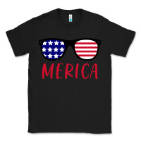 Black Merica Usa Flag Sunglasses 4th Of July Classic Tee - artisFamous