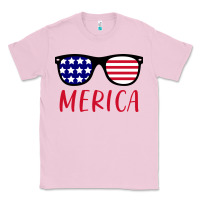 Bubblegum Pink Merica Usa Flag Sunglasses 4th Of July Classic Tee - artisFamous