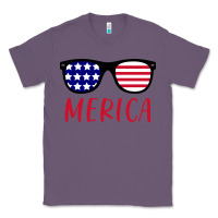 Lavender Merica Usa Flag Sunglasses 4th Of July Classic Tee - artisFamous