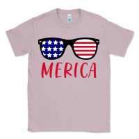 Lilac Merica Usa Flag Sunglasses 4th Of July Classic Tee - artisFamous