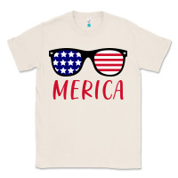 Natural Merica Usa Flag Sunglasses 4th Of July Classic Tee - artisFamous