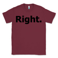 Burgundy right Classic Tee - artisFamous