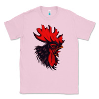 Bubblegum Pink rooster Classic Tee - artisFamous