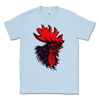 Dusty Blue rooster Classic Tee - artisFamous