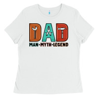 White dad man myth legend Ladies Tee - Artiststas