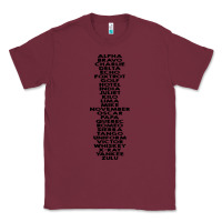 Burgundy phonetic alphabet Classic Tee - artisFamous