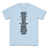 Dusty Blue phonetic alphabet Classic Tee - artisFamous
