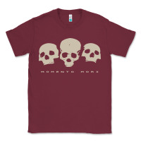 Burgundy memento mori three skulls Classic Tee - artisFamous