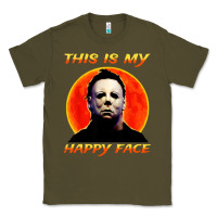 Army Green this is my happy face Classic Tee - artisFamous