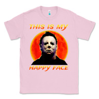 Bubblegum Pink this is my happy face Classic Tee - artisFamous