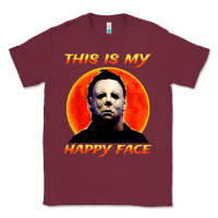 Burgundy this is my happy face Classic Tee - artisFamous