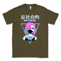 Army Green antisocial wave anime Classic Tee - artisFamous