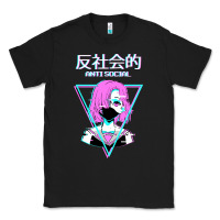 Black antisocial wave anime Classic Tee - artisFamous