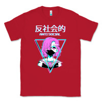 Red antisocial wave anime Classic Tee - artisFamous