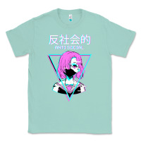 Seafoam antisocial wave anime Classic Tee - artisFamous